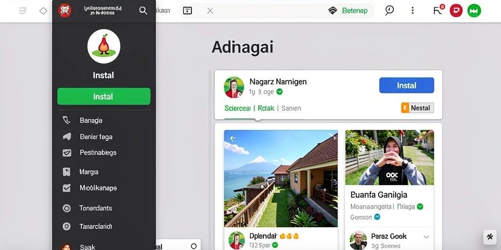 Tampilan awal aplikasi yang menarik dan mudah dinavigasi.