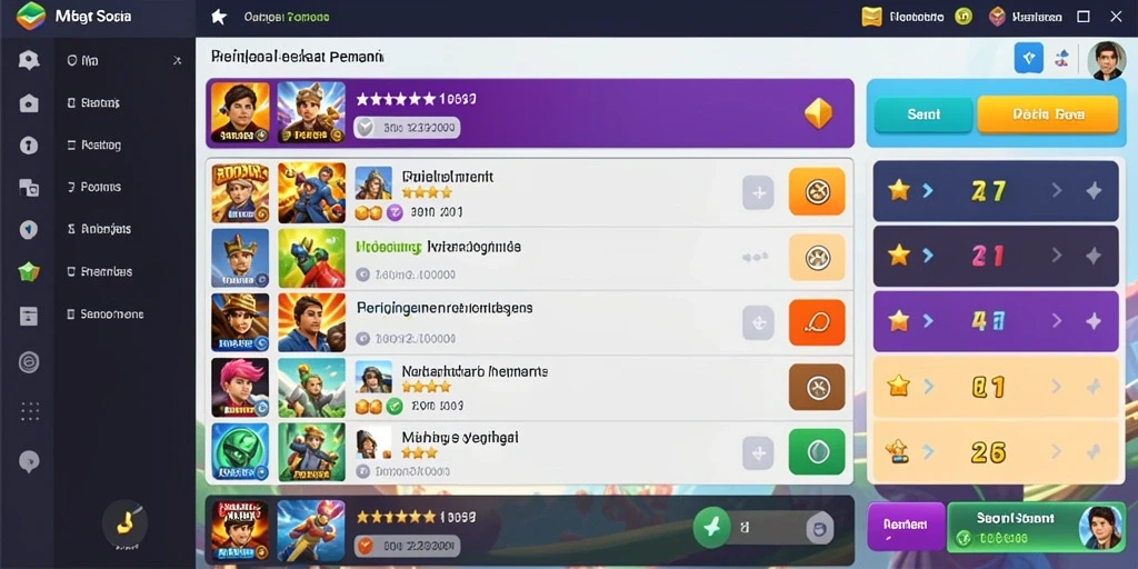 Screenshot menunjukkan tampilan utama permainan yang menarik.