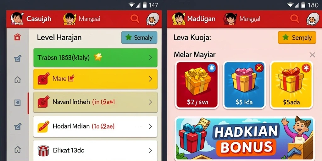 Tampilan menu utama yang menarik dan intuitif.